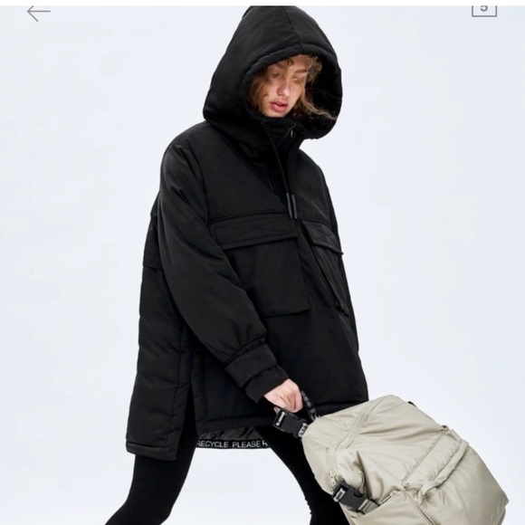 Zara Recycled Capsule Padded Parka Small Medium - Picture 5 of 16